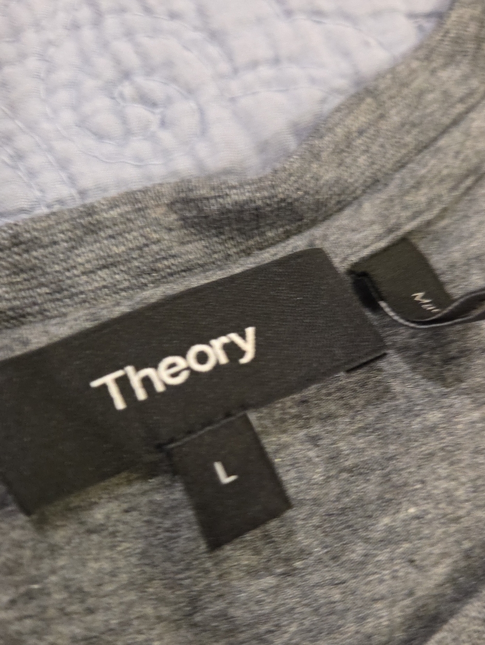 Theory Muscle T-Shirt Dress Melange Grey Size L NWT $190 - Picture 2 of 9